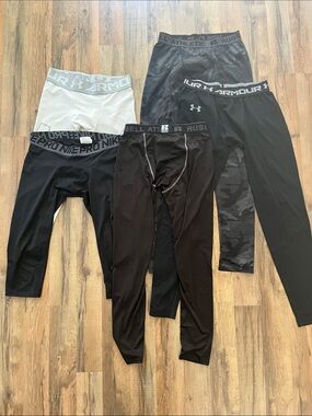 Under Armour, Nike, Russell, Men’s compression athletic leggings